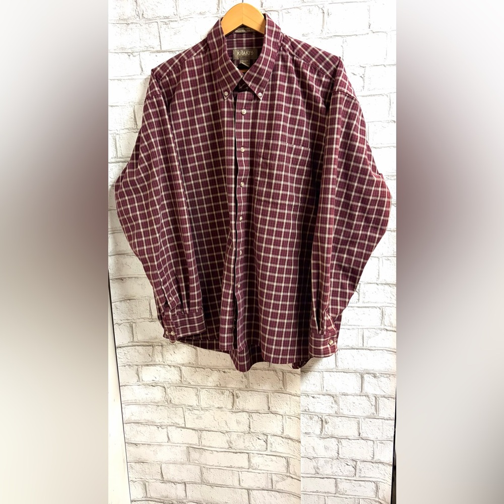 Arrow Men's Maroon Checkered Button-Down Shirt
